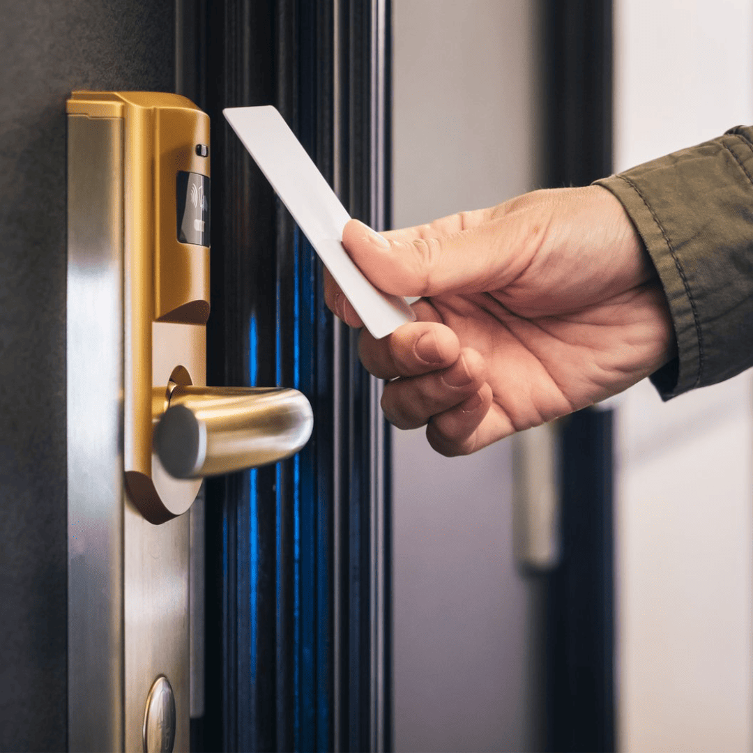 Hotel room door lock